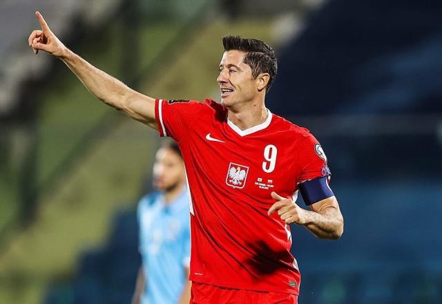 Lewandowski pela seleção polonesa