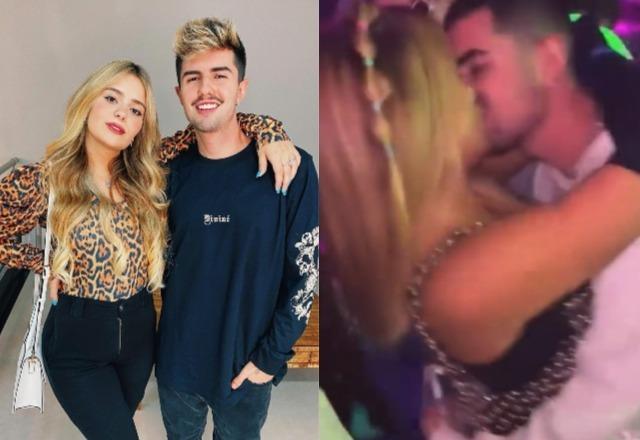 Viih Tube beija Bruno Magri em festa
