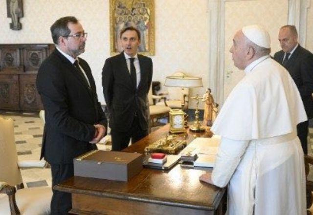 Encontro entre Francisco e Yurash havia sido divulgado pelo Vaticano no início de agosto | Reprodução/Twitter