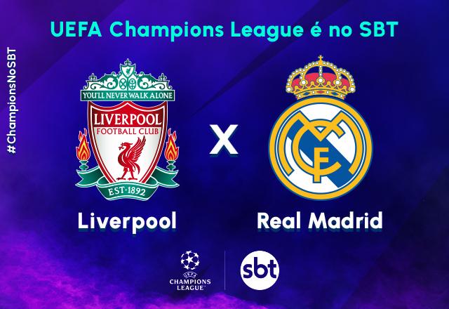 SBT transmite Liverpool x Real Madrid pelas oitavas da Champions - SBT