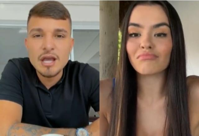 MC Gui à esquerda; Bia Michelle à direita