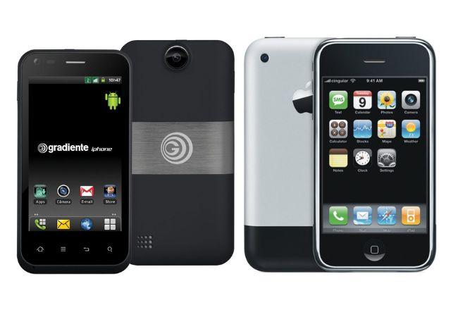 Iphone da Gradiente e iPhone da Apple. STF vai decidir quem terá o direito de usar a marca no Brasil | Divulgação/Gradiente/Apple/Monagem SBT News