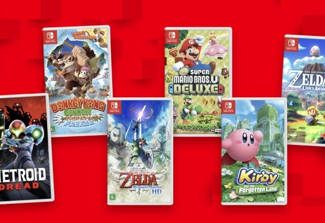 Nintendo anuncia lançamento de 10 jogos de Switch em mídia física no Brasil