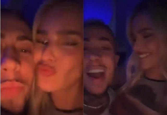 Yasmin Brunet e MC Daniel nos stories do Instagram