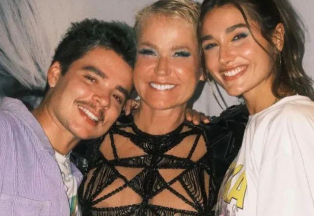 Xuxa com a filha e o genro, João