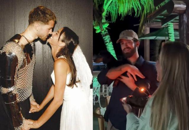 Bruna Marquezine conhece a família de João Guilherme em aniversário