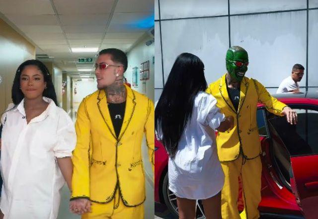 SBT TV | MC Daniel leva noiva ao hospital para o nascimento do primeiro filho, vestido de personagem - Portais