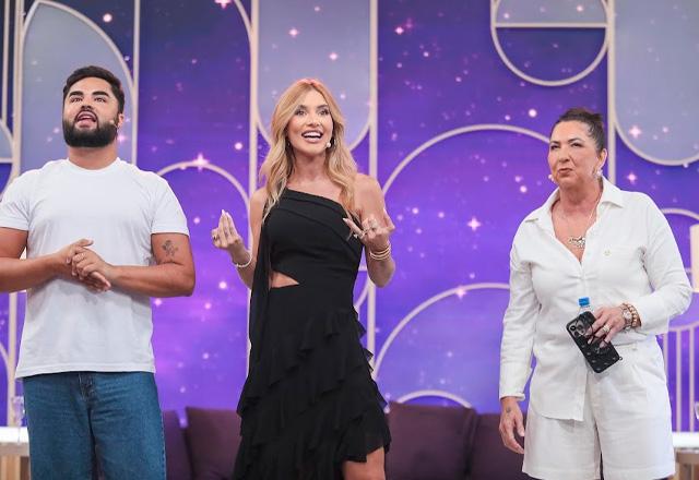 Lucas Guedez, Virginia e Margareth Serrão durante o Sabadou.