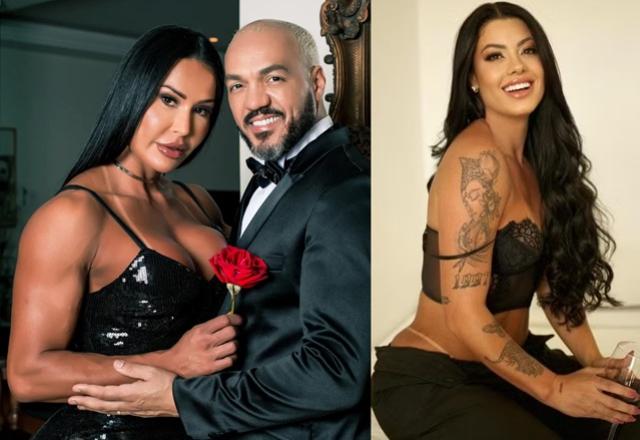 Gracyanne e Belo e namorada