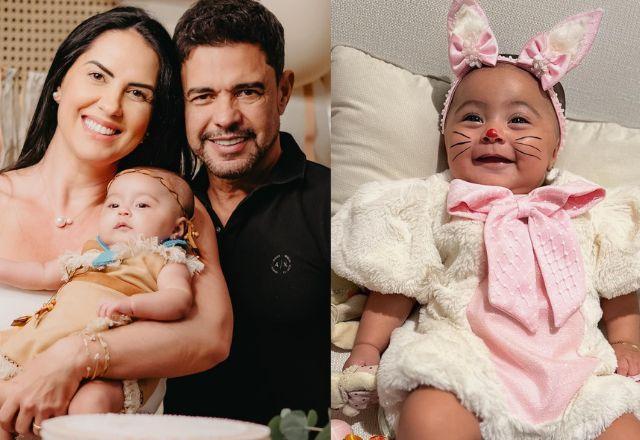 SBT TV | Clara, filha de Zezé Di Camargo e Graciele Lacerda, encanta em sua  primeira Páscoa