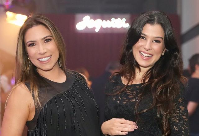 Patrícia Abravanel e Renata Abravanel nos bastidores do SBT