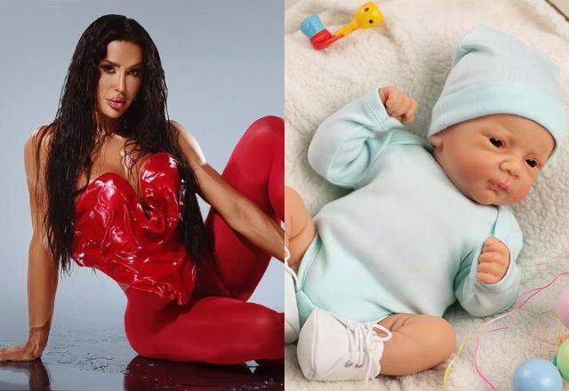 Gracyanne Barbosa adota bebê reborn, escolhe nome e divide opiniões na web