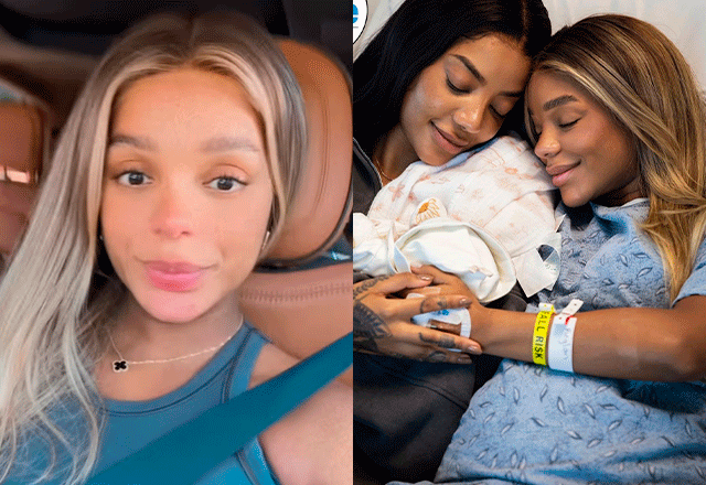 Brunna Gonçalves e Brunna Gonçalves com Ludmilla e as duas filhas delas