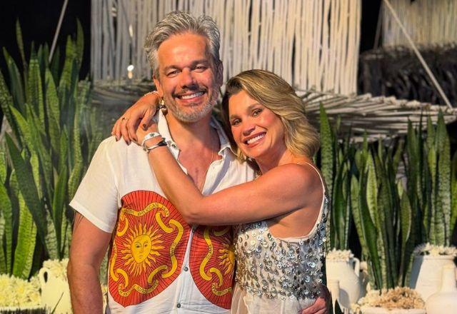 Otaviano Costa e   Flávia Alessandra em foto