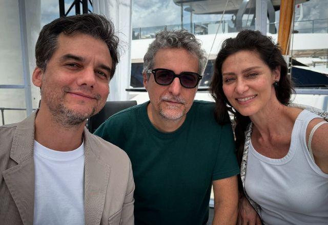 Wagner Moura, Kleber Mendonça Filho e Maria Fernanda Cândido