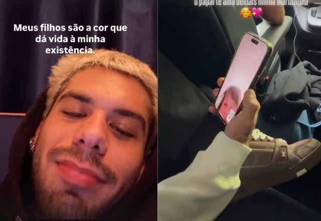 Zé Felipe celebra aniversário da filha de longe e promete presentes