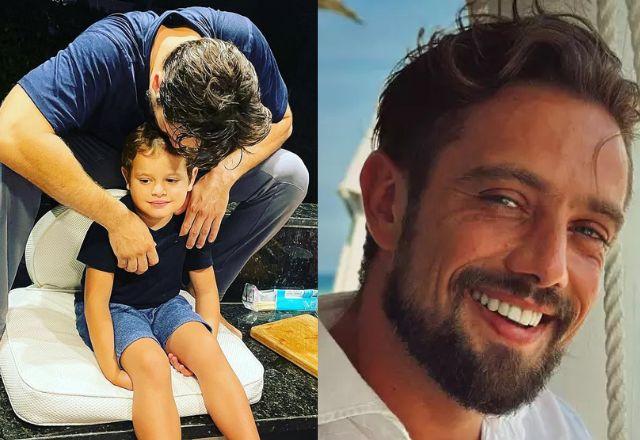Rafael Cardoso e filho em foto