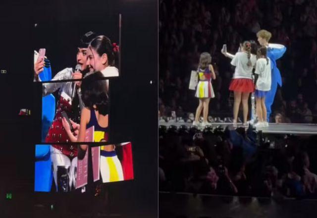 Katy Perry conversa com professora de fã pelo celular durante show