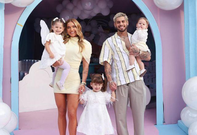 Virginia, Zé Felipe e filhos em foto