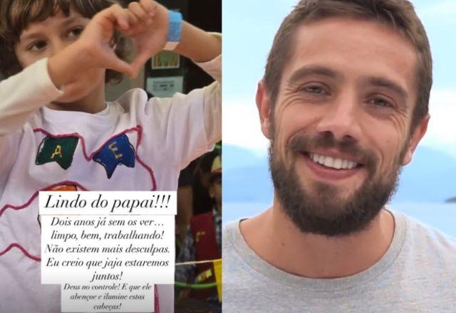 Rafael Cardoso e filho em foto