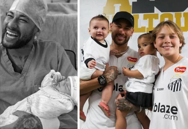 Neymar homenageia a caçula junto aos outros irmãos