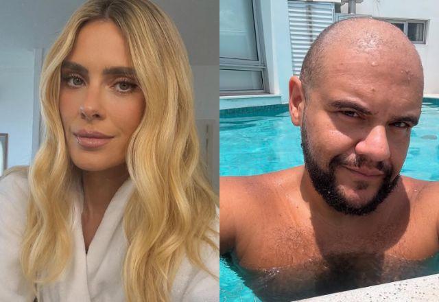 Atriz Carolina Dieckmann e apresentador Gominho