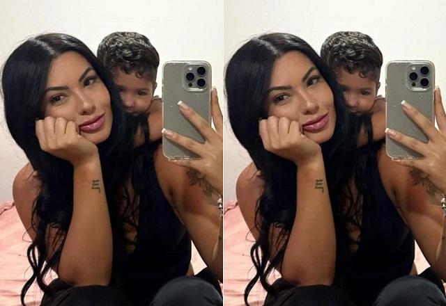 Rayane Figliuzzi e o filho