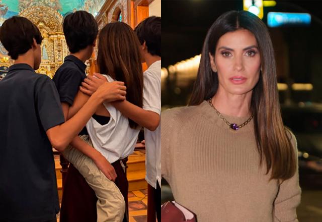 foto de Isabella Fiorentino com os filhos e foto de Isabella Fiorentino