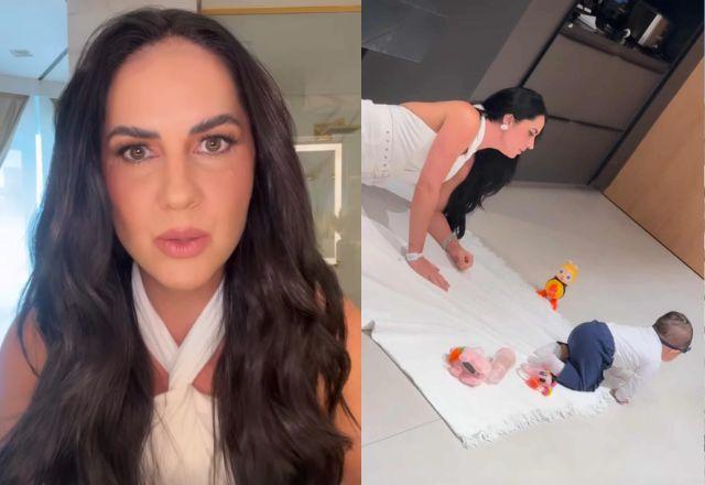 Filha de Zezé Di Camargo e Graciele Lacerda começa a engatinhar e encanta fãs