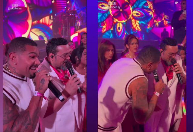 Naldo e Belo protagonizam roda de samba em festa de Virginia Fonseca
