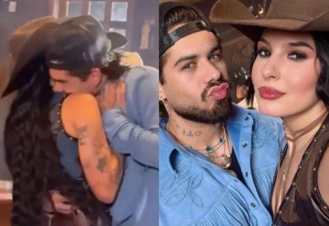 Ana Castela, Zé Felipe e Leonardo em foto