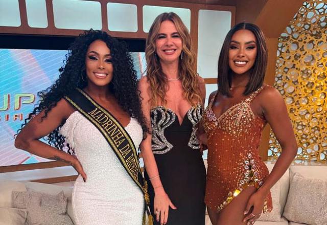 Luciana Gimenez ao lado da nova musa do Vai-Vai
