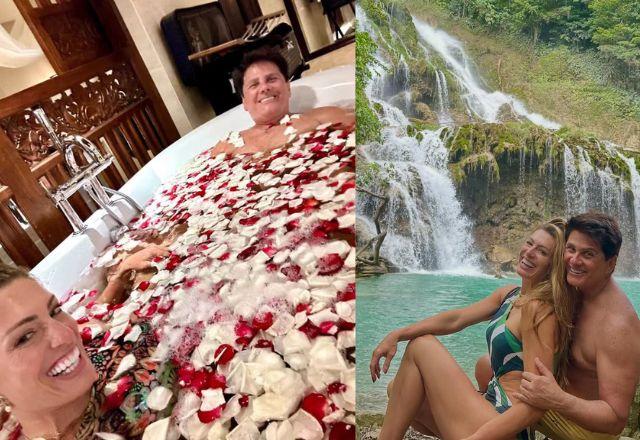 César Filho tem momento romântico com sua esposa