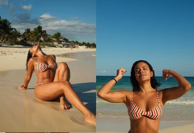 Bella Campos em viagem a Tulum no México