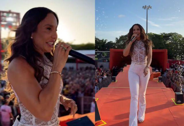 Ivete Sangalo retorna aos palcos em Salvador após anunciar separação