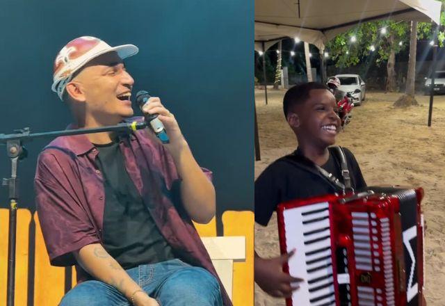 João Gomes promete presente a cantor mirim e cumpre