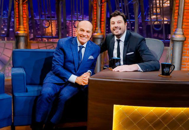 Marcelo de Carvalho e Danilo Gentili no The Noite