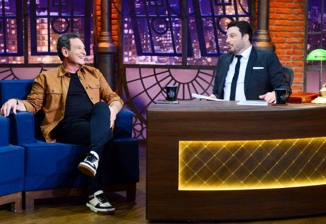 Luis Ricardo e Danilo Gentili no The Noite