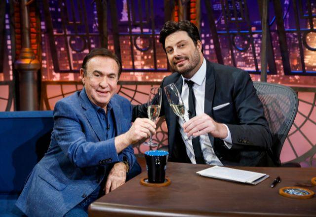 Amaury Jr. e Danilo Gentili no The Noite