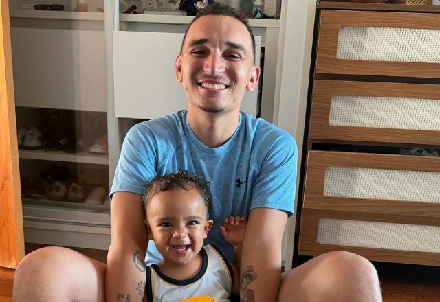 João Gomes com o filho, Jorge