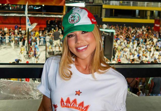 Virginia aparece na Sapucaí e fala da expectativa para ensaio técnico da Grande Rio
