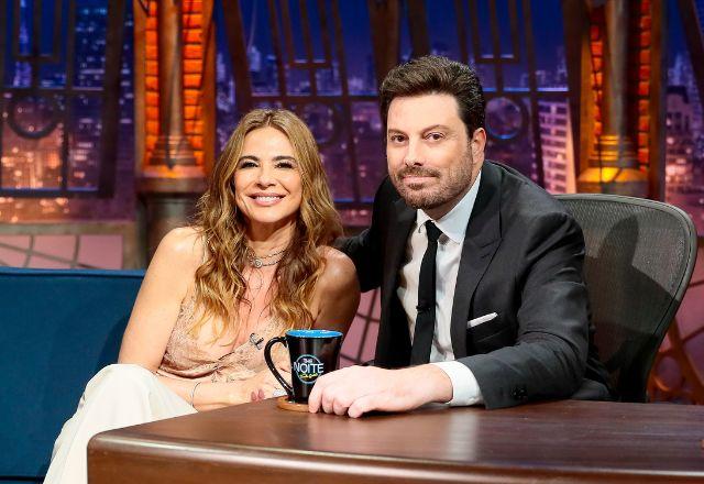 Luciana Gimenez e Danilo Gentili no The Noite