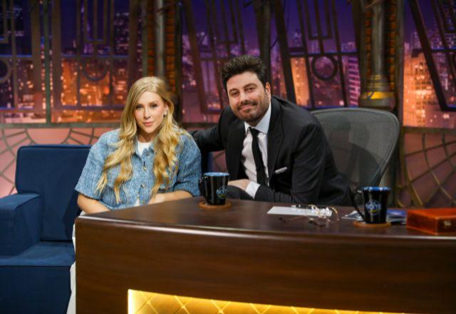 Cela Lopes e Danilo Gentili no The Noite
