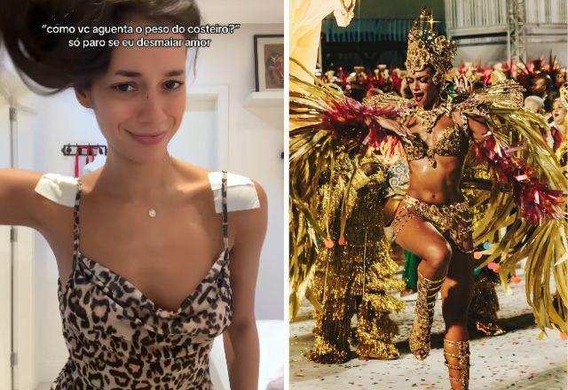 Alane Dias no desfile para a Grande Rio.