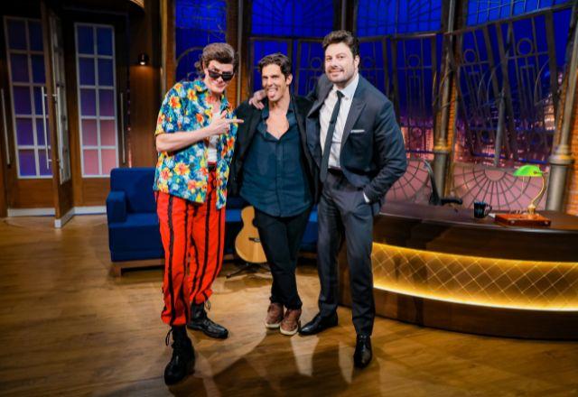 Rafael Infante e Danilo Gentili no The Noite