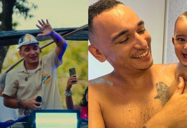 João Gomes emociona ao mostrar primeiro banho de chuveiro do filho Joaquim