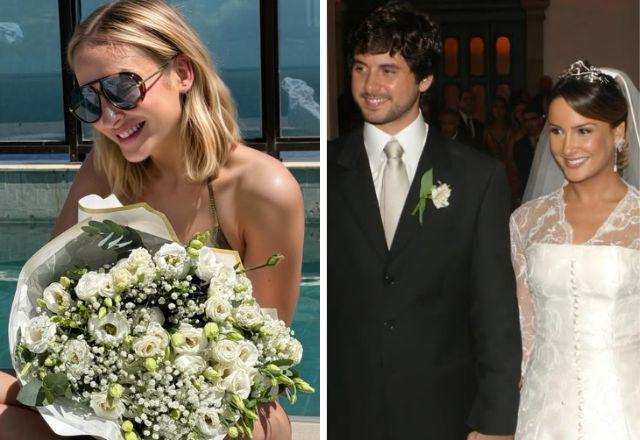 Claudia Leitte posa para foto com o marido.