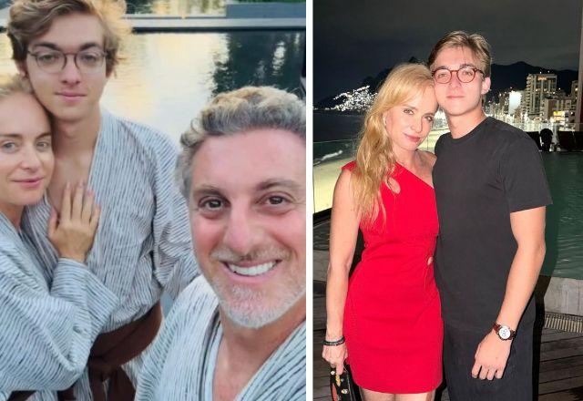 Angélica posa com Joaquim Huck.