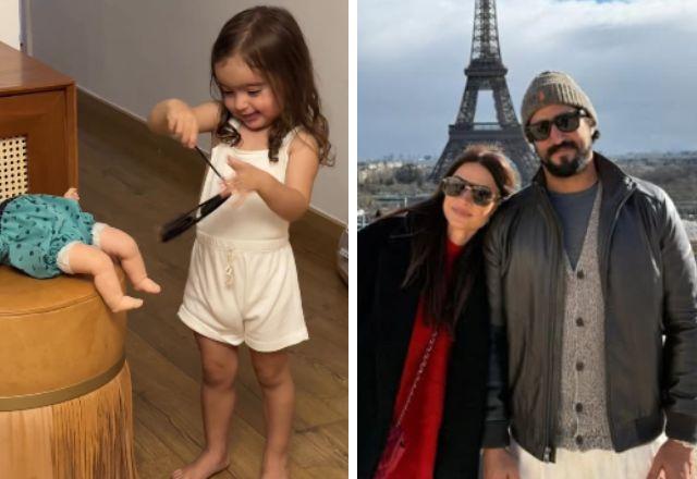 Thaila Ayala e Renato Goés em Paris.