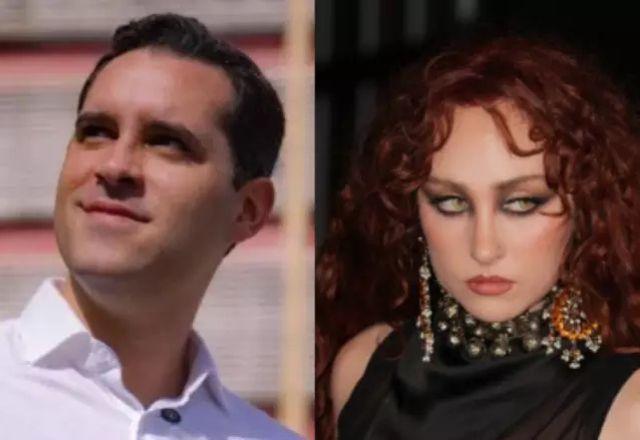 Prefeito Eduardo Cavaliere lado a lado com Chappell Roan